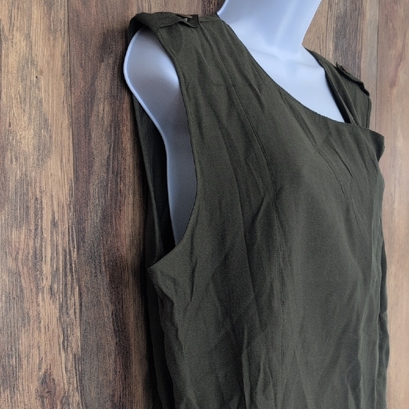 NWT My Michelle Army Green Sleeveless Tie Front Vest Top XL - Picture 4 of 7